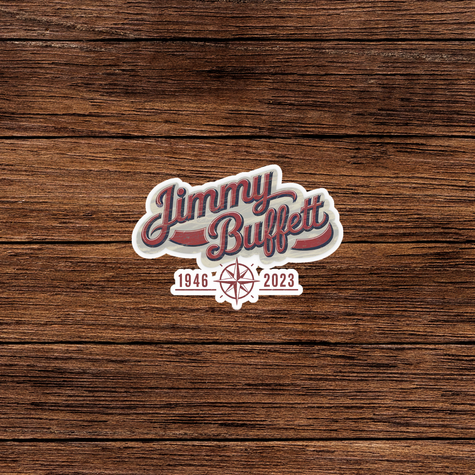 Vintage Jimmy Buffett 1946-2023 Commemorative Sticker Decal for Parrotheads 2678