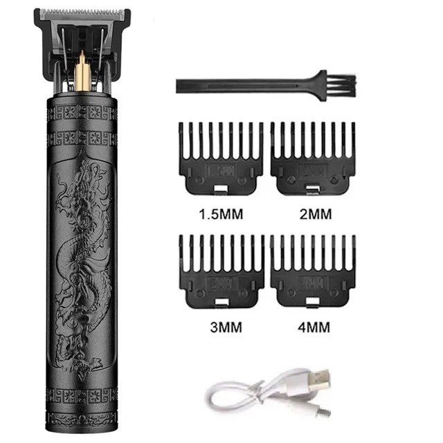 T9 Vintage Men\'s Electric Hair Clipper Beard Trimmer Rechargeable Kit
