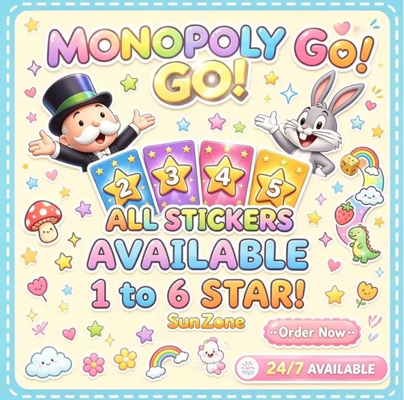 🔥🔥🔥MOGO Stickers Go ( ALL Sticker & Golden Available) For Monopoly Go🔥🔥🔥