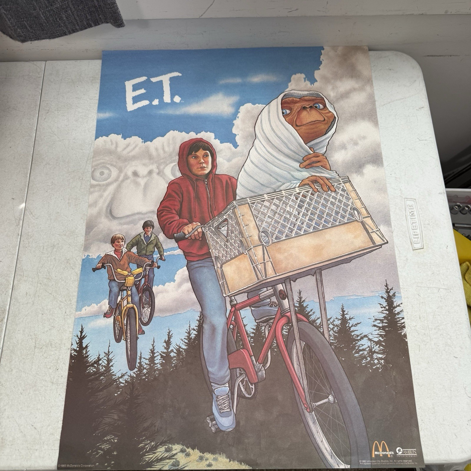 Vintage 1985 McDonalds Promo E.T. Poster 17x24 E.T. Movie
