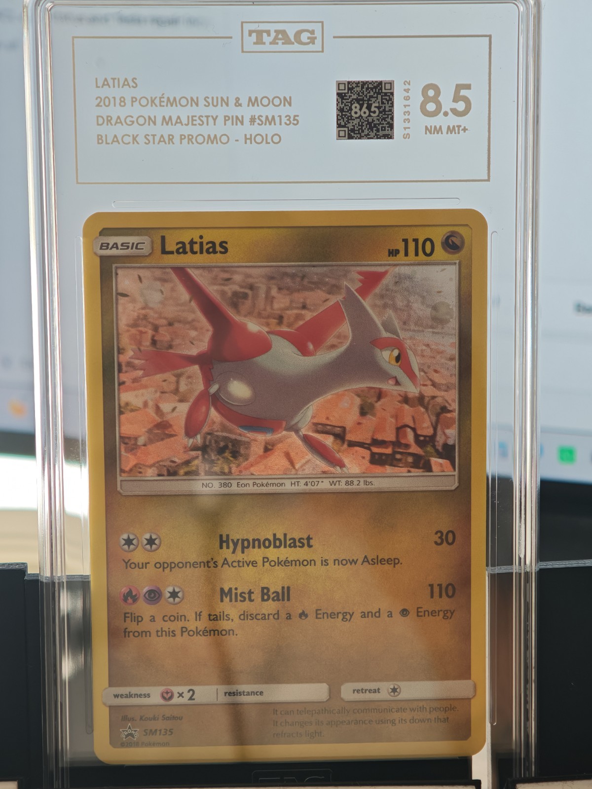 2018 Pokemon Latias SM135 SM Holo Black Star Promo TAG 8.5 2018 Pokemon Latias SM135 SM Holo Black Star Promo TAG 8.5