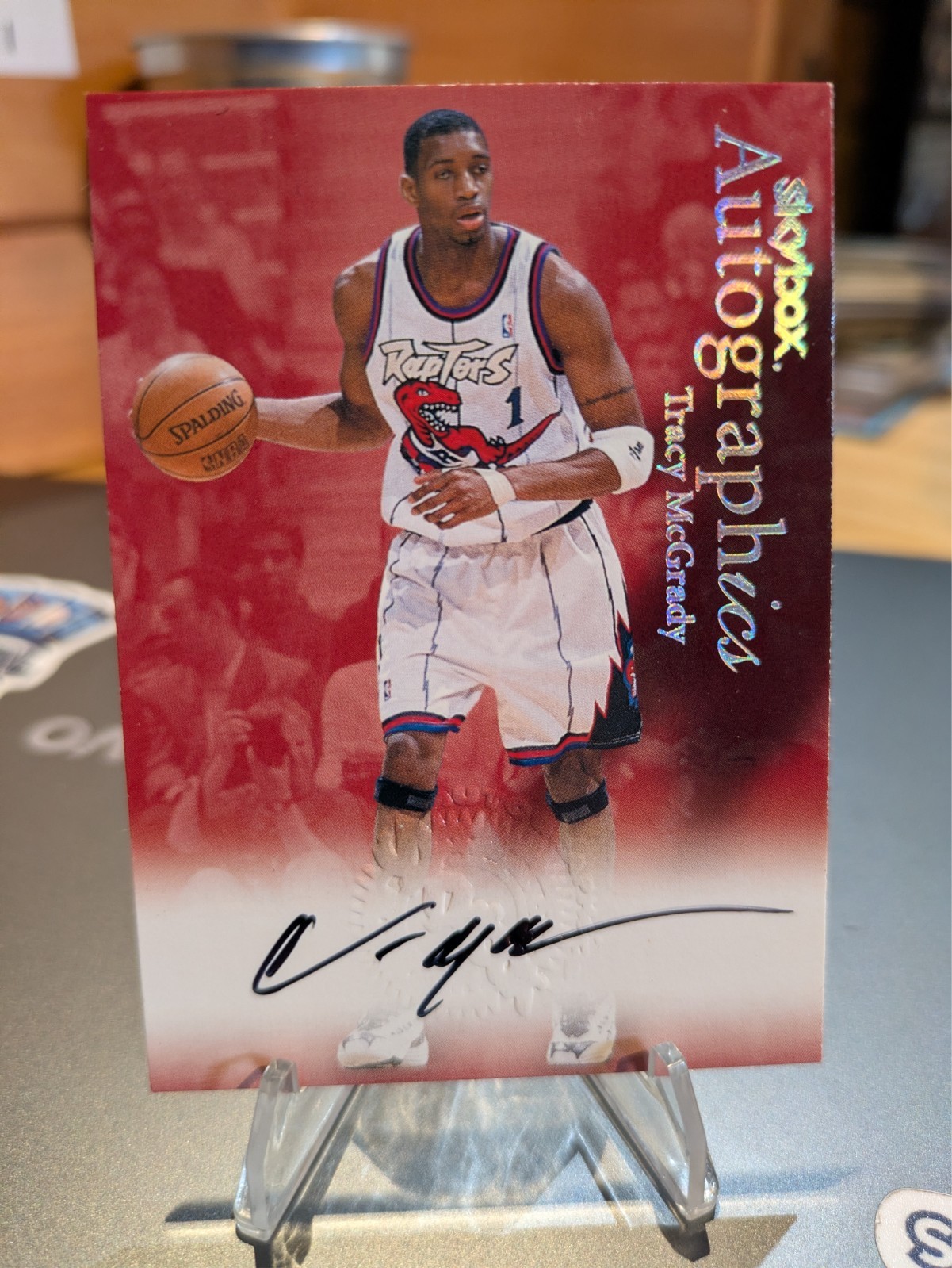1999 Skybox Premium Autographics Auto Tracy McGrady Raptors Rare SP BGR 1999 Skybox Premium Autographics Auto Tracy McGrady Raptors Rare SP BGR