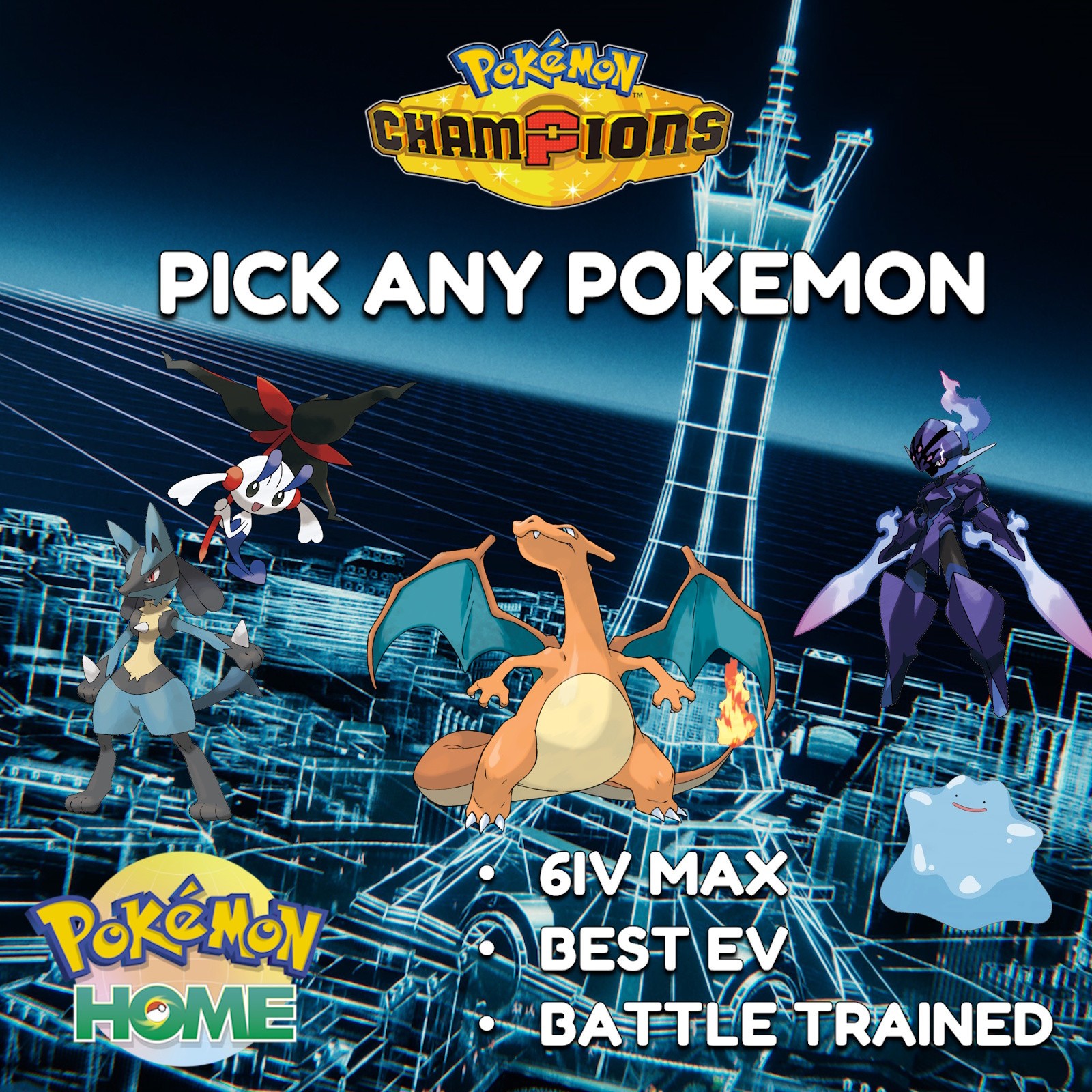 ✨ Pick any Shiny Pokemon, Battle Ready ✨ Pokemon Champions ✨ Pokemon Home