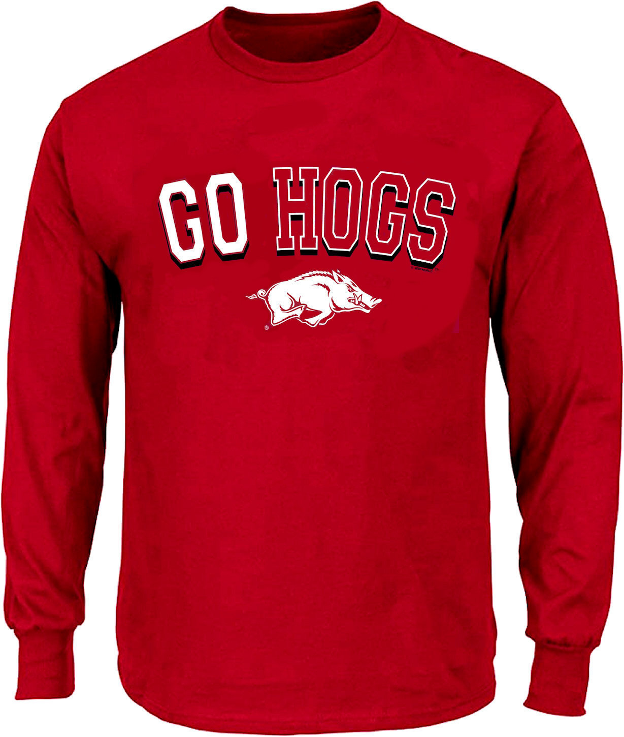 Arkansas Razorbacks Men\'s Cardinal Go Hogs Long Sleeve T Shirt
