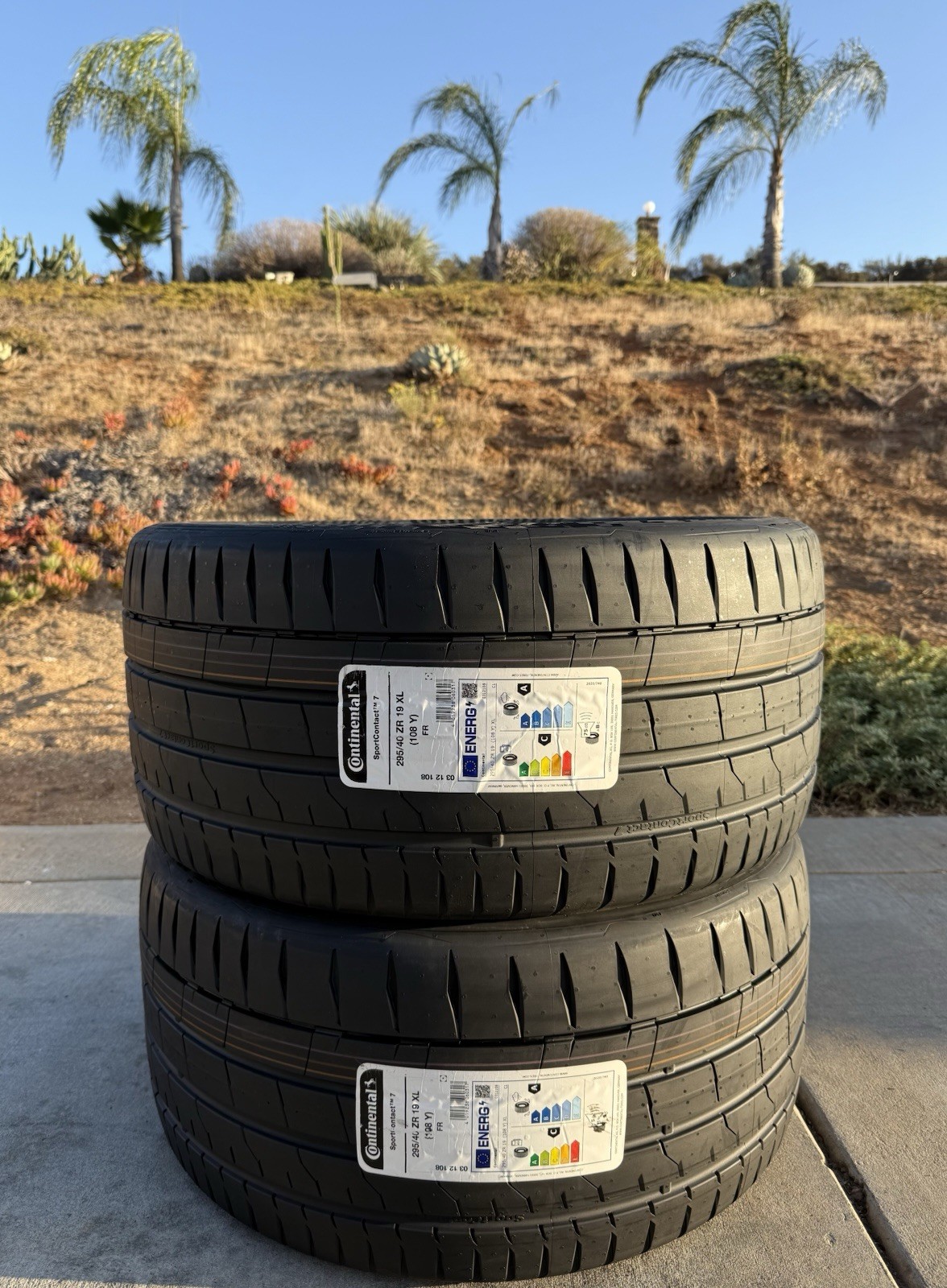 Set of TWO BRAND NEW 295/40ZR19 (108Y) Continental SportContact 7 Tires 2954019 Set of TWO BRAND NEW 295/40ZR19 (108Y) Continental SportContact 7 Tires 2954019