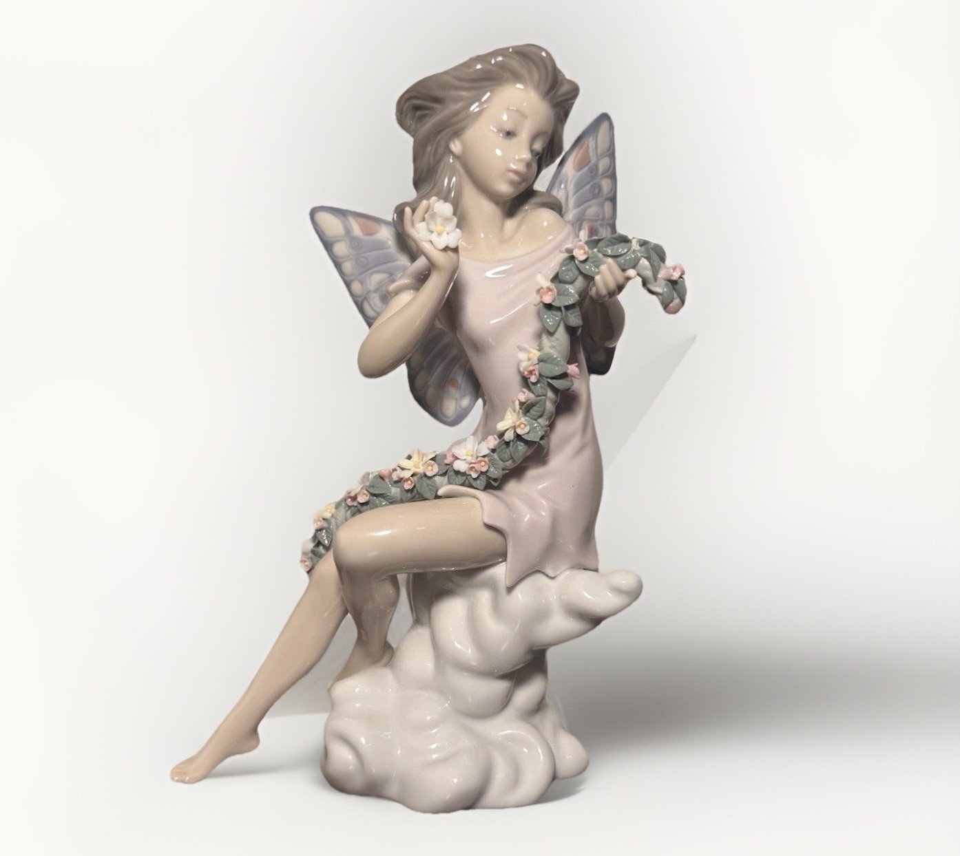 VERY RARE  Lladro #5861 Fairy Flowers Retired 1995 / Repaired Wing, Lmtd 3yr Run
