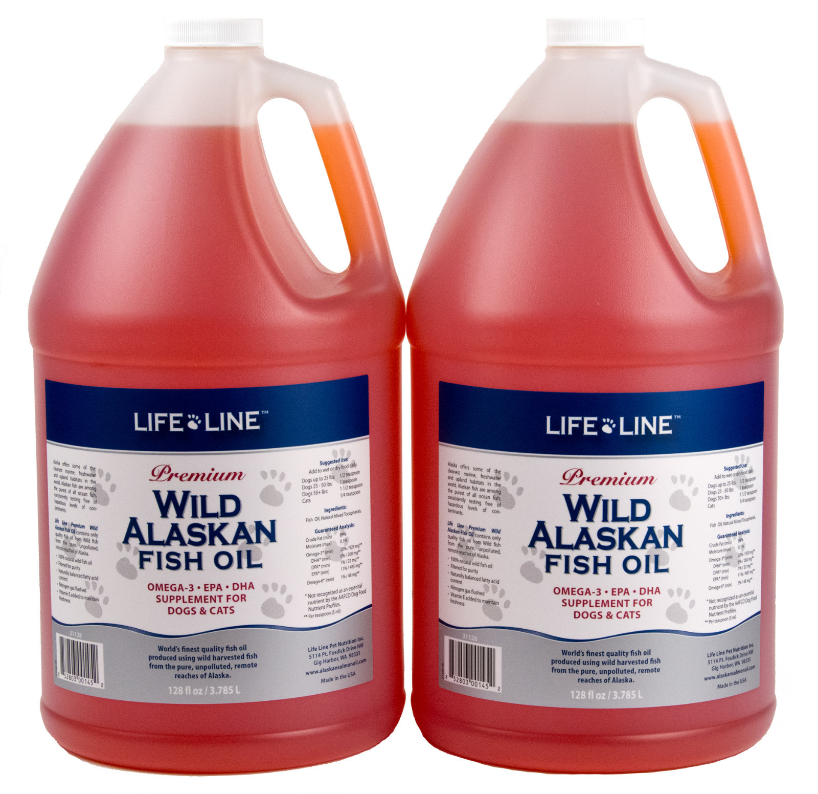 Life Line Wild Fish Oil 2 gal Fresh Alaskan f/ dogs,cats (similar to Salmon Oil) Life Line Wild Fish Oil 2 gal Fresh Alaskan f/ dogs,cats (similar to Salmon Oil)