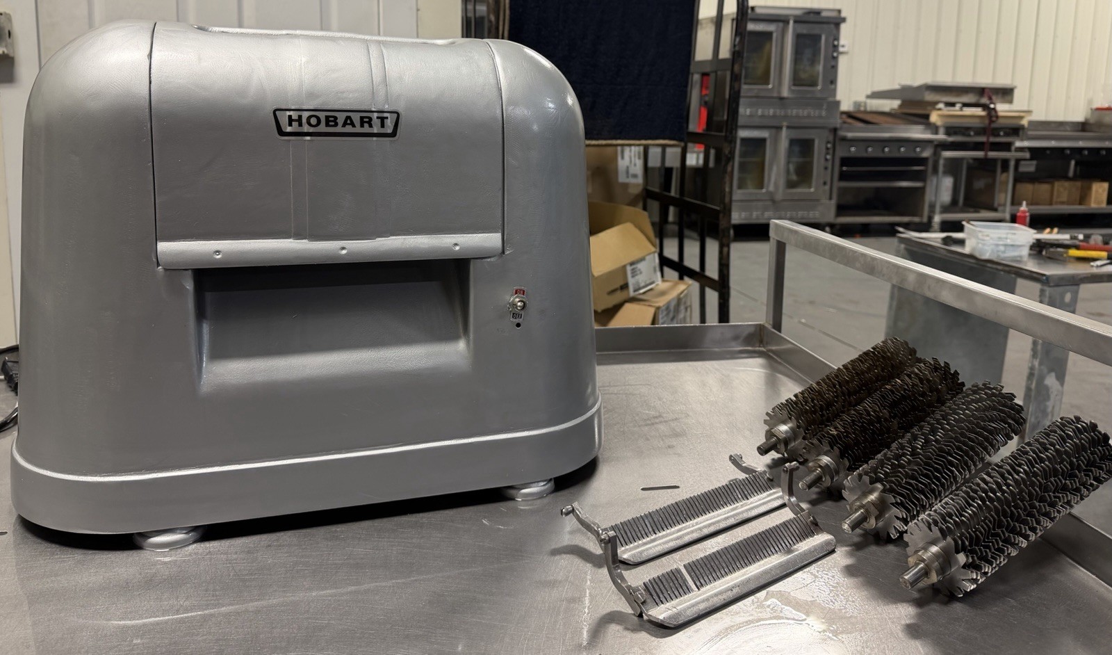 Hobart Meat Tenderizer Model 400 Commercial 1/3 HP -3 SETS OF BLADES- BEAUTIFUL