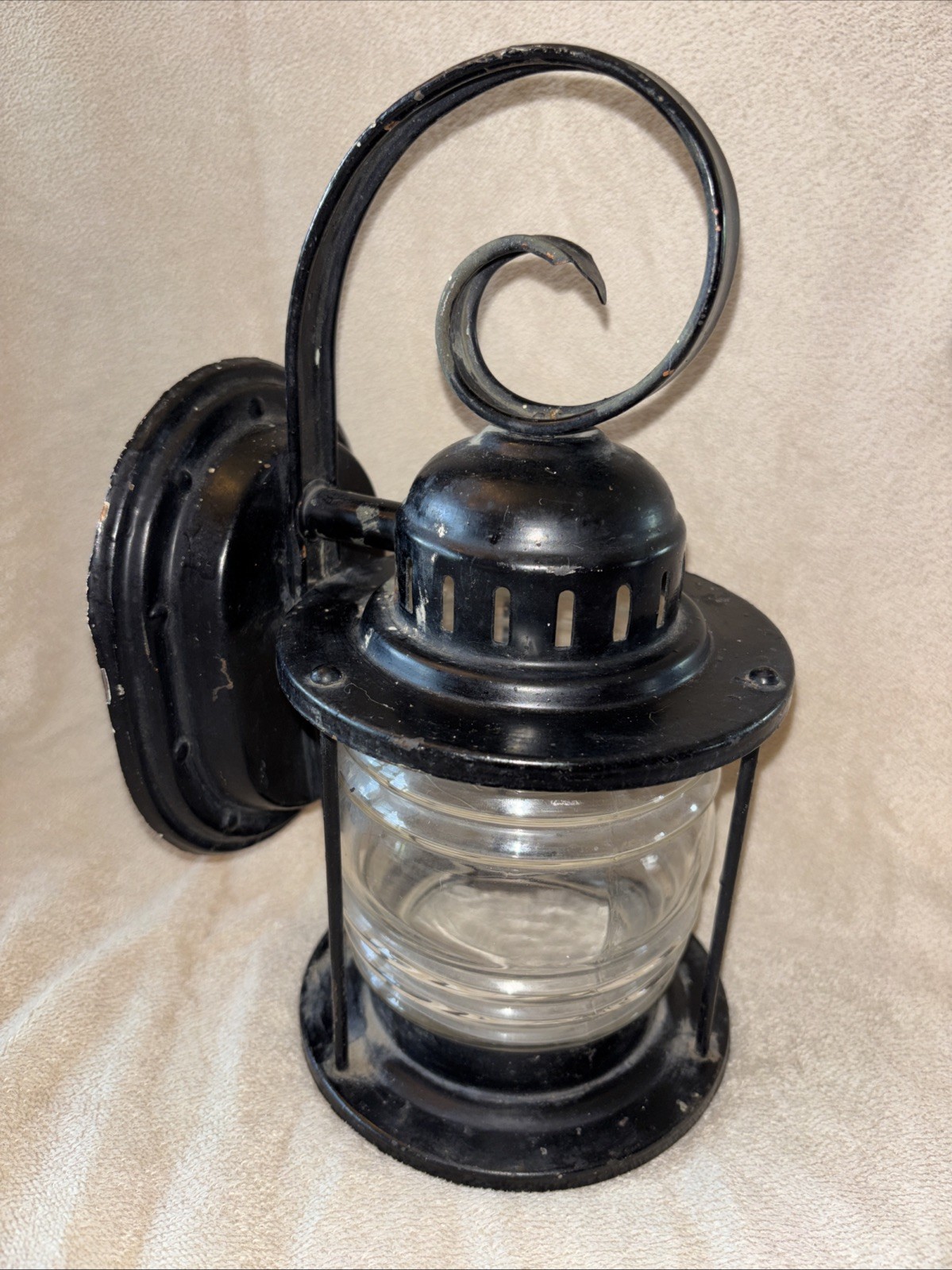 1930’s Lincoln Mfg Art Deco Storybook Style Outdoor Porch Lantern LOC BB