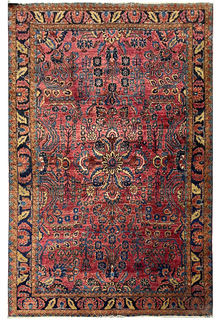 4x7\' Antique Perrsian Sarouuk Rug 1930\'s #F-6672