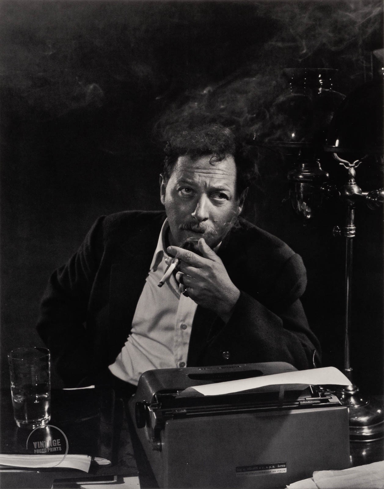 VTG Yousuf Karsh Print Tennessee Williams Engraving Art Portrait 1956 Mat 13x15