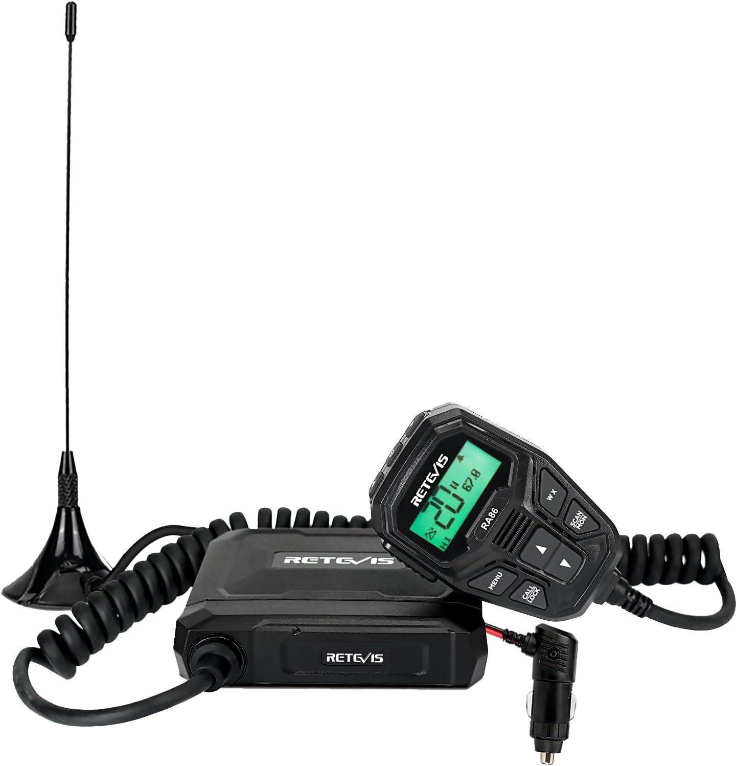 Retevis RA86 GMRS Mobile Radio, GMRS Radio NOAA with Gain Antenna for Offroad RV