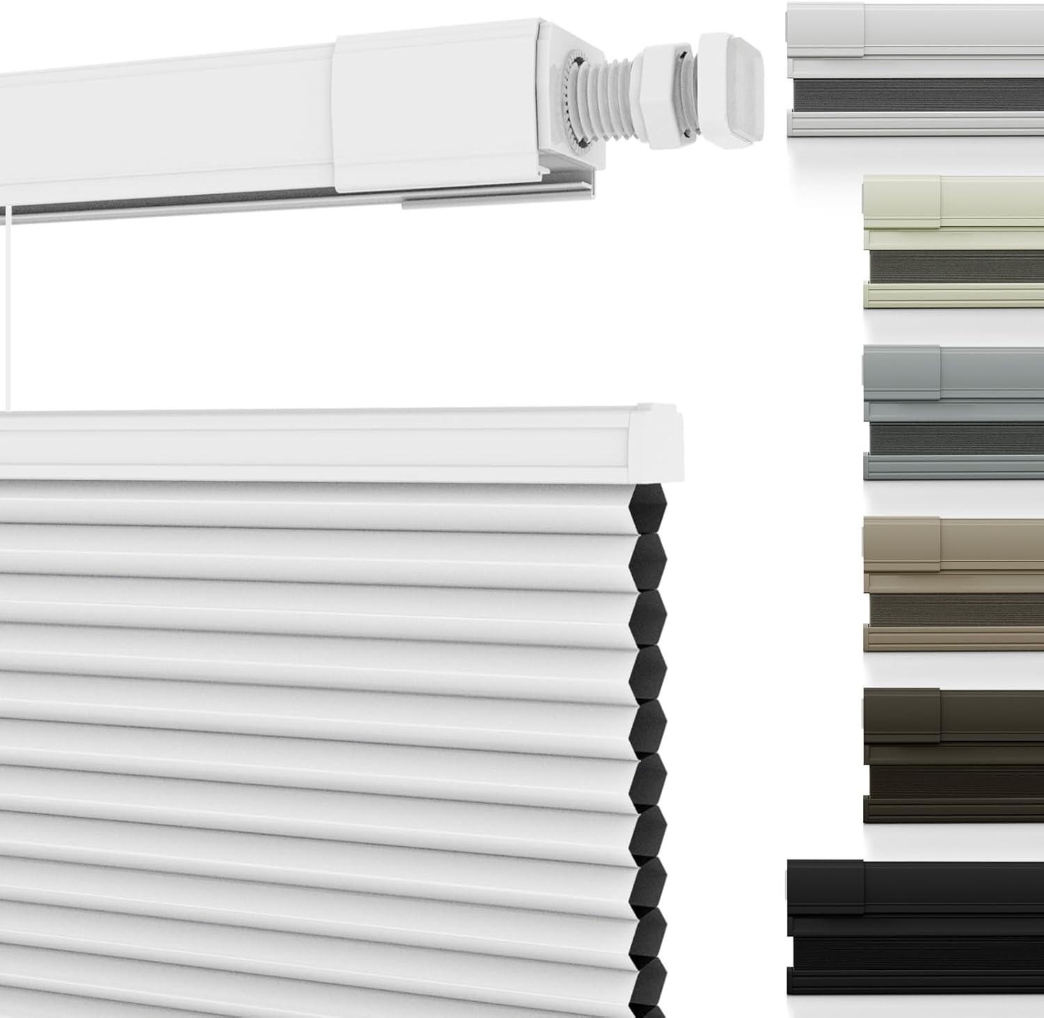 Changshade CUSTOM CUT No Drill No Tools Honeycomb blinds Blackout Cellular Shade