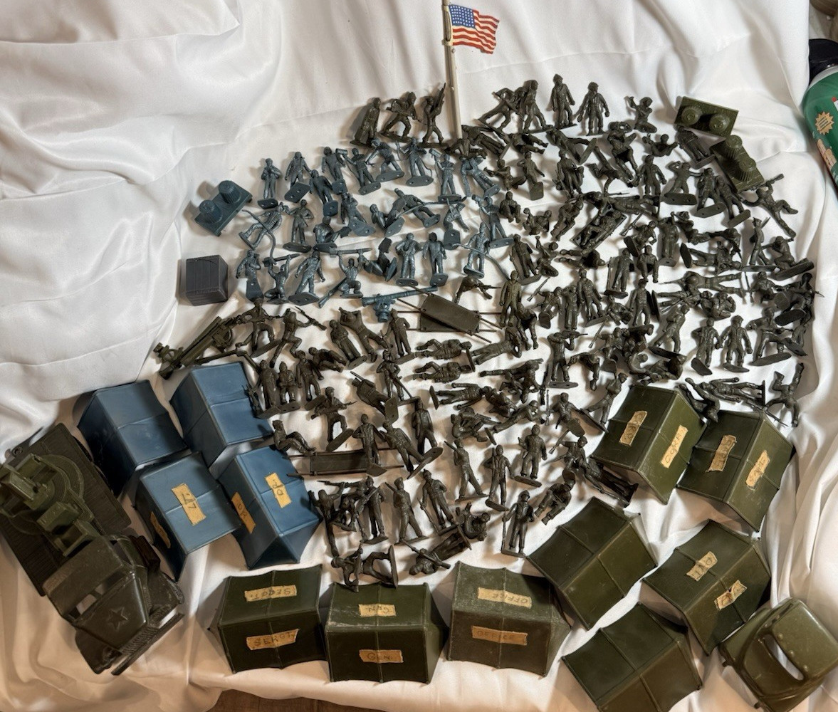 Huge Lot VTG 1950s Marx Second Series 45mm Army Air and Force Men, Parts, Tents Huge Lot VTG 1950s Marx Second Series 45mm Army Air and Force Men, Parts, Tents