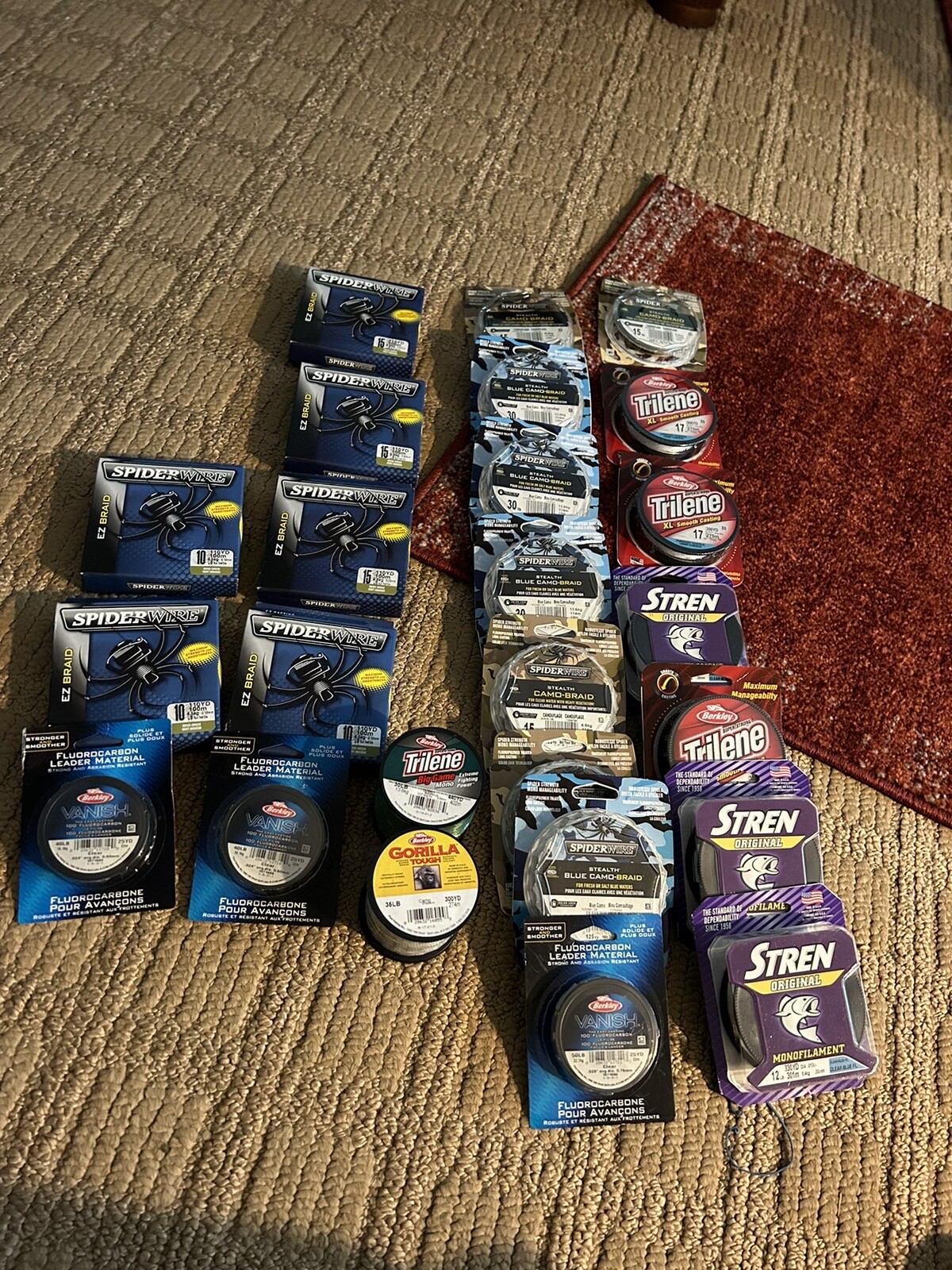 Fishing line braid, mono & Fluorocarbon Load Up