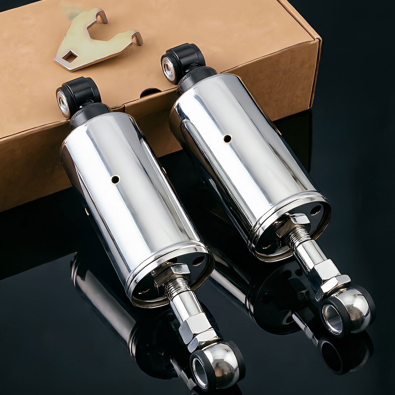 For 1989-1999 Harley Softail Custom Fatboy Adjustable Lowering Shocks Kit PAIR