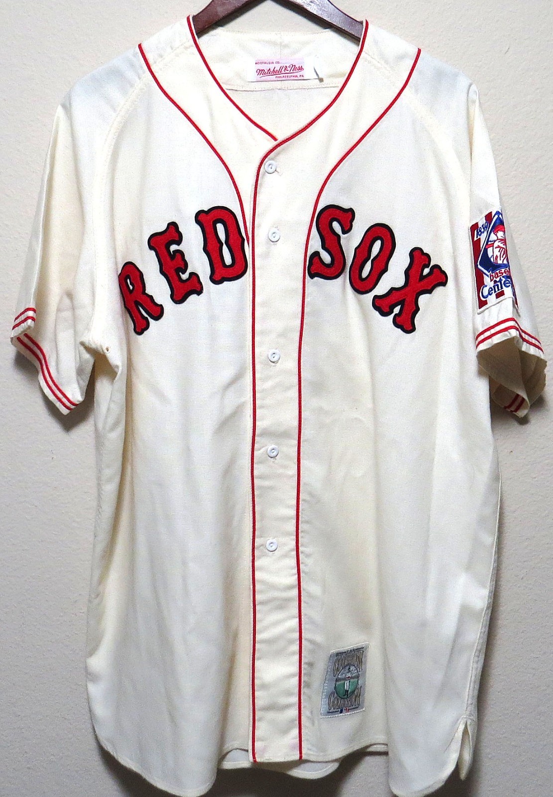 vtg Mitchell & Ness TED WILLIAMS 1939 Cooperstown Collection XL Wool Jersey USA