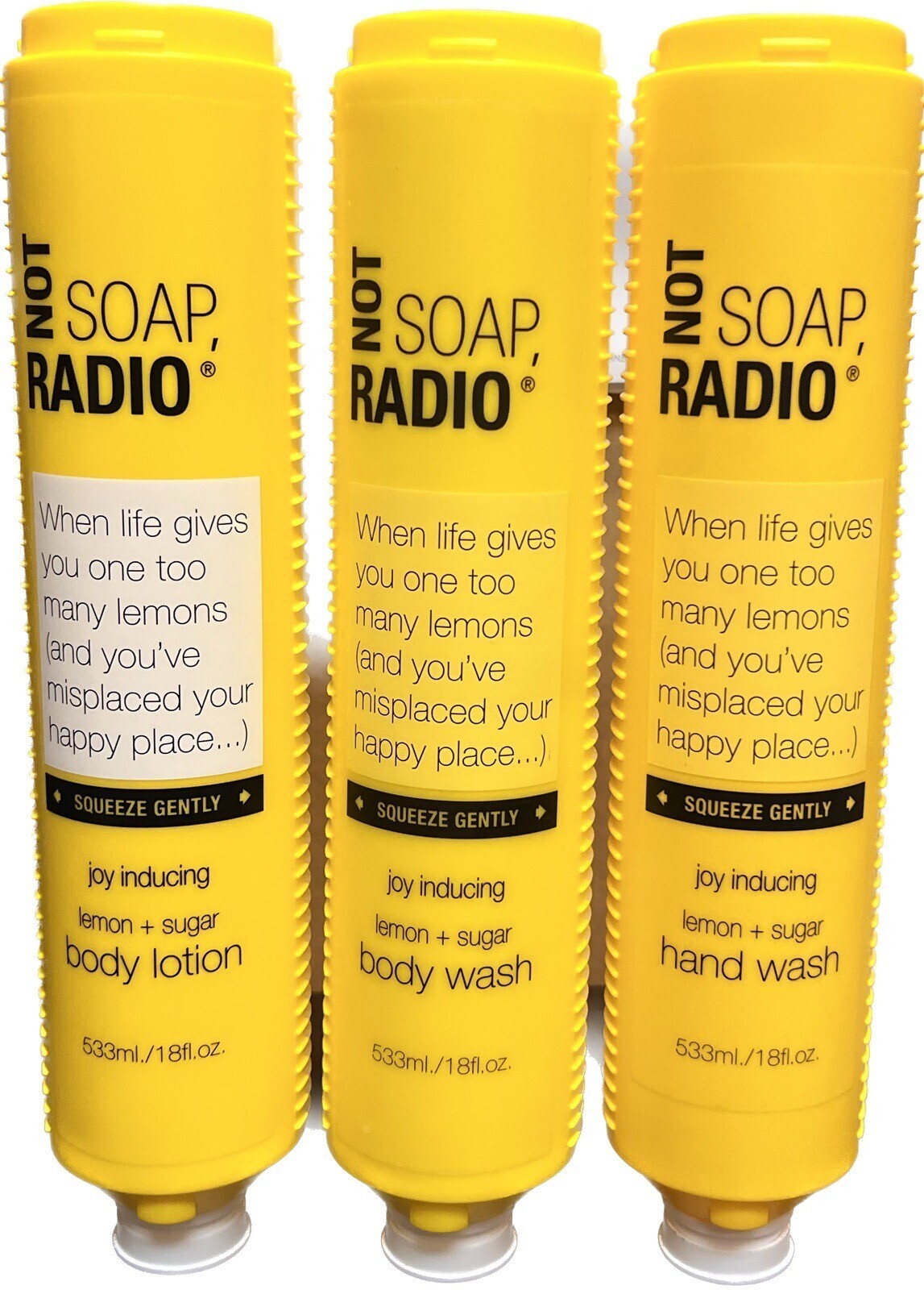 When life gives you one too many lemons 1 Body Lotion, 1 Body Wash, 1 Hand Wash