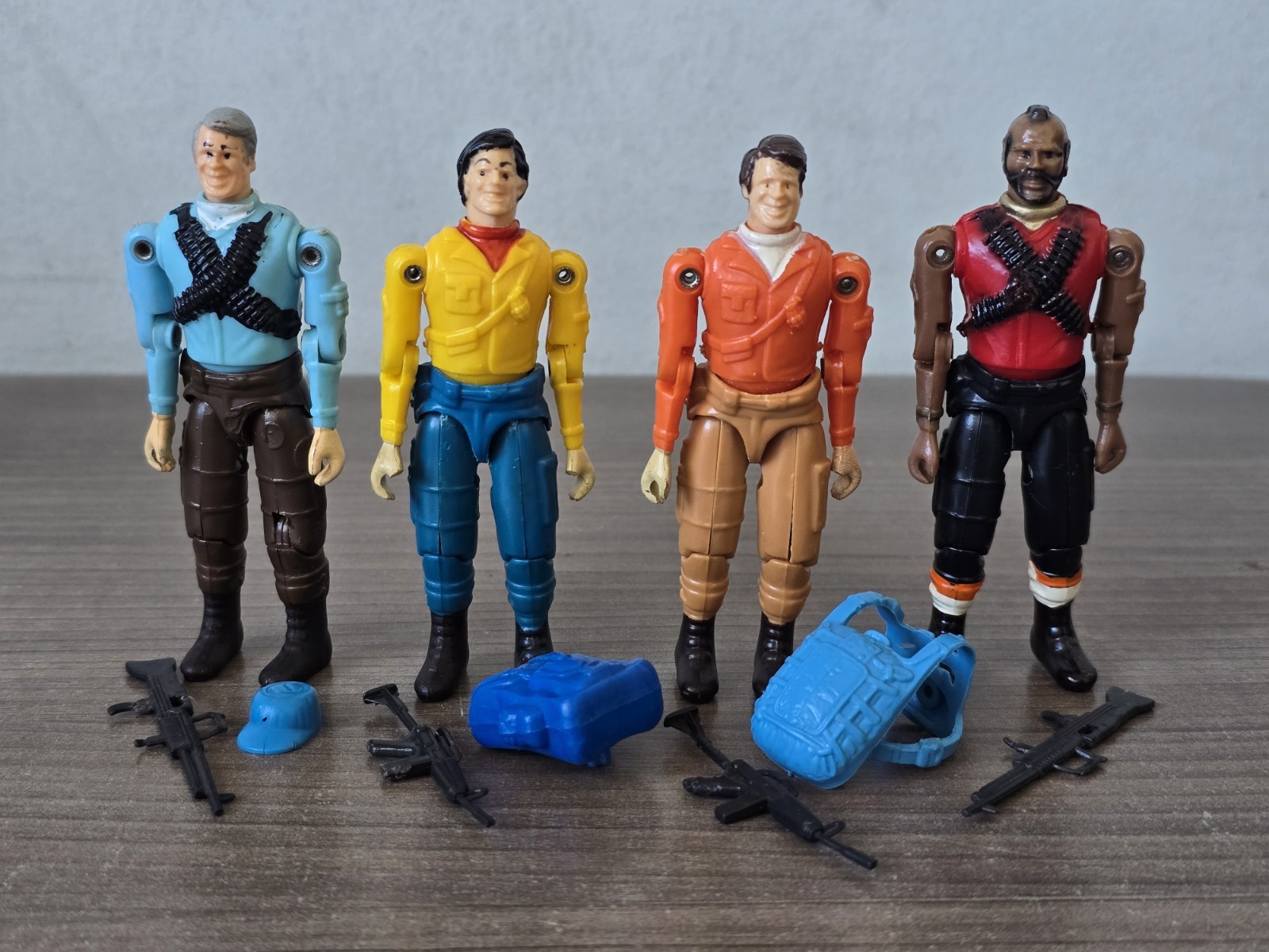 1984 Rare Vintage The A-Team (Complete Team) GLASSLITE Brasil 🇧🇷 Exclusive 