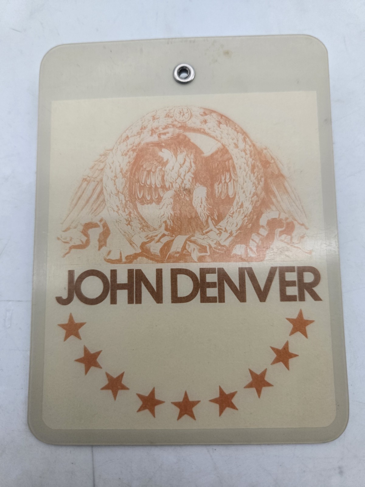 Vintage John Denver Backstage Pass Badge Rare Vintage John Denver Backstage Pass Badge Rare