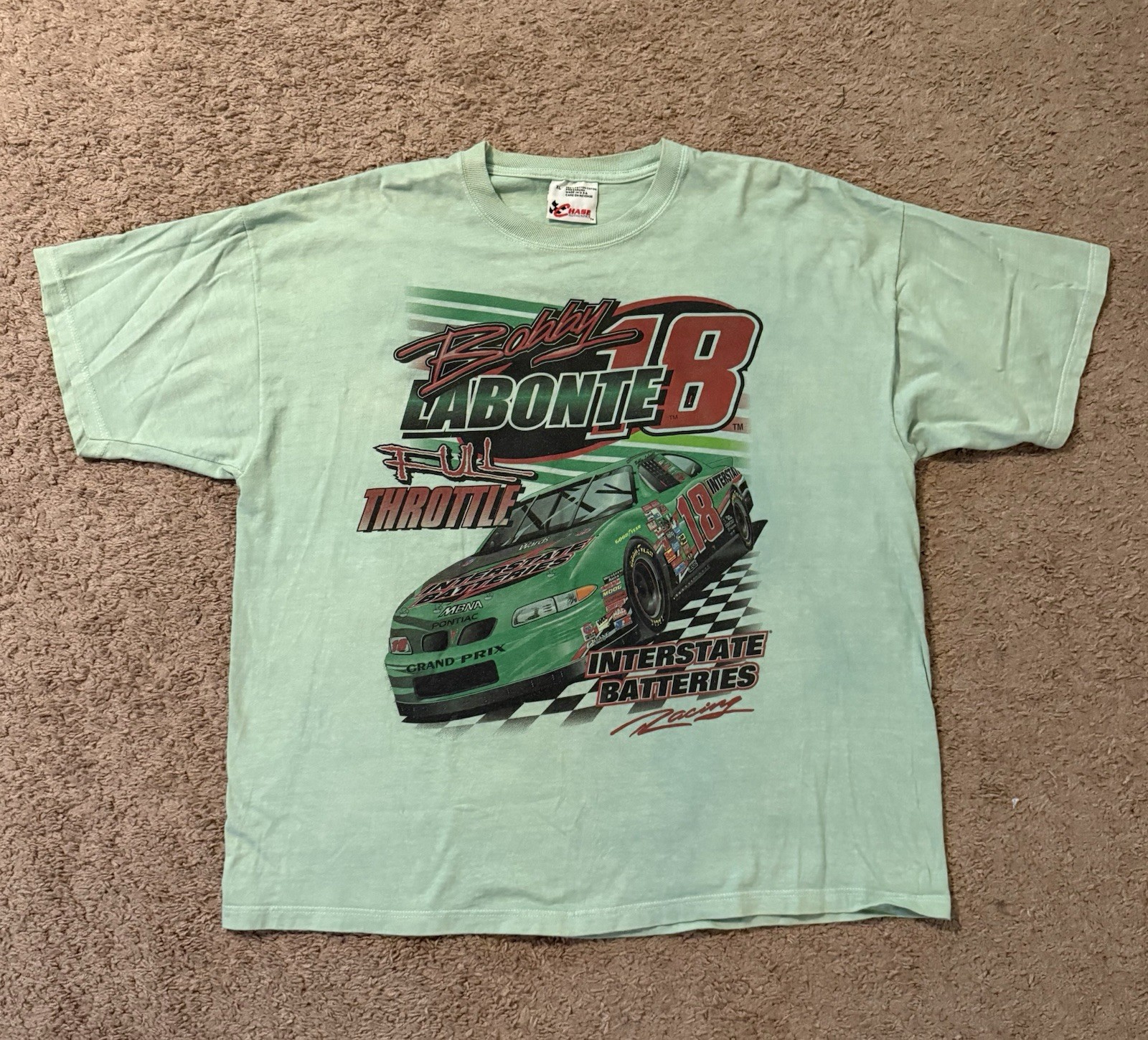 Vintage 1998 Chase Authentics Printed T-Shirt Bobby Labonte #18 Size XL NASCAR Vintage 1998 Chase Authentics Printed T-Shirt Bobby Labonte #18 Size XL NASCAR