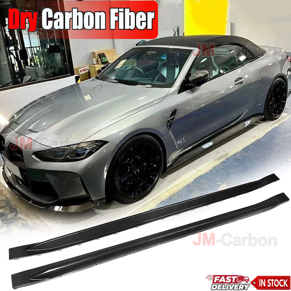 DRY Carbon Side Skirt Extension Lip Spoiler For BMW 4 Series G82 G83 M4 2021-25