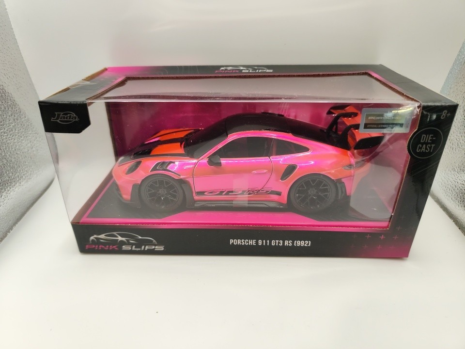 2025 Jada Toys Pink Slips Porsche 911 GT3 RS (992) Spectreflame 1:24 NEW in Hand 2025 Jada Toys Pink Slips Porsche 911 GT3 RS (992) Spectreflame 1:24 NEW in Hand