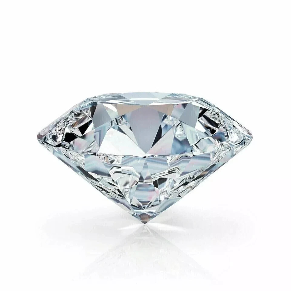 Natural White Diamond 2 CT Round Cut VVS1 D Grade 8.50 mm Certified Stone.