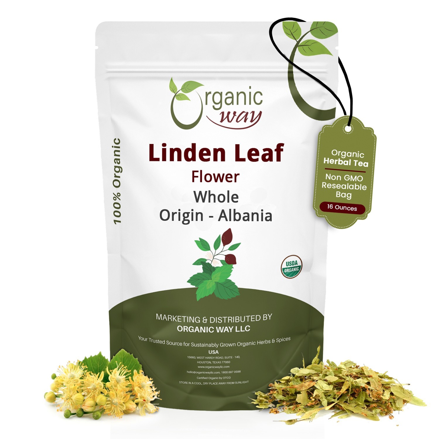 Linden Flower & Leaf Herbal Tea Blossom & Culinary Use - Origin Albania