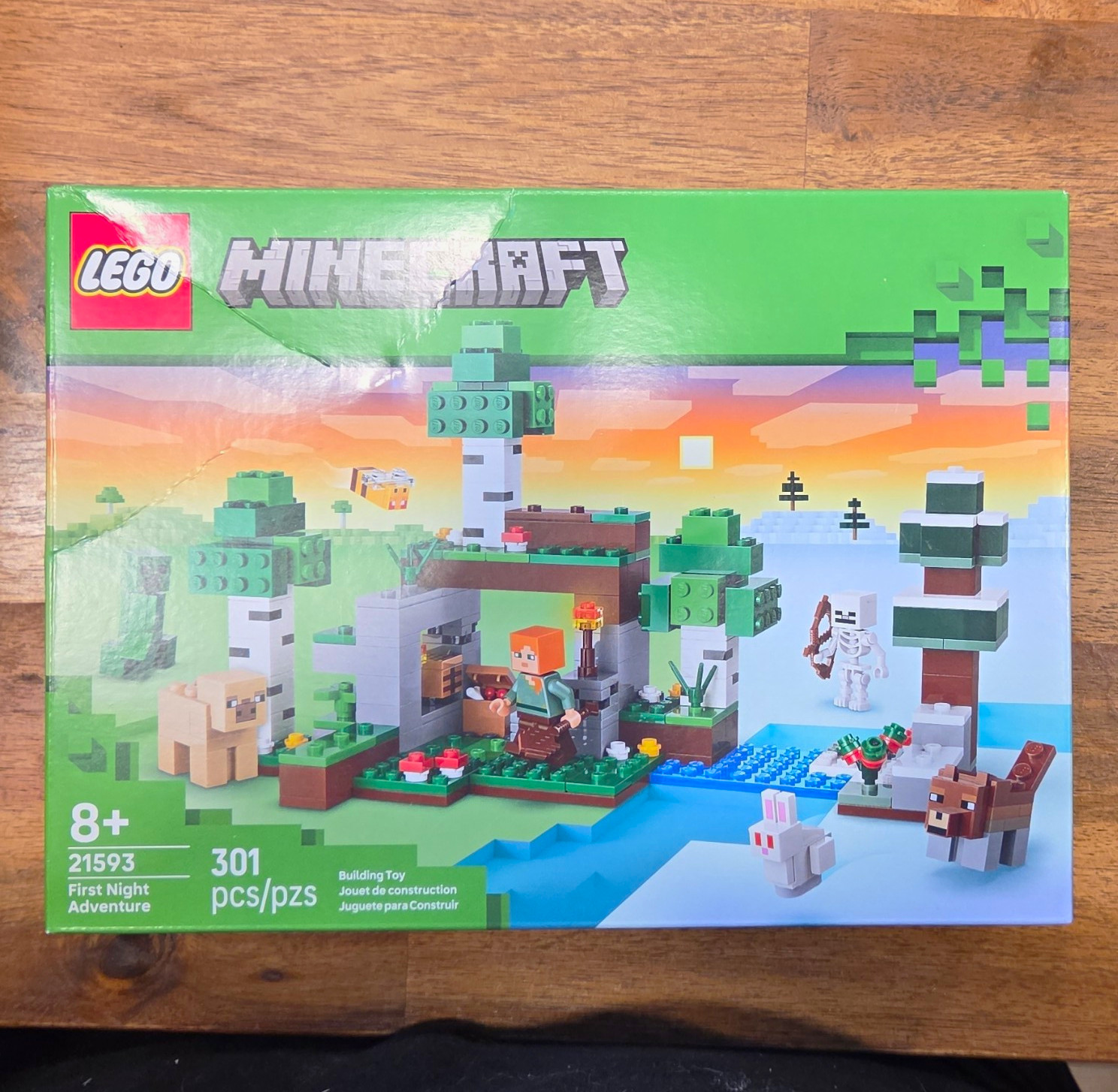 LEGO Minecraft First Night Adventure 21593 Adventure 301 pcs 8+ Steve Creeper