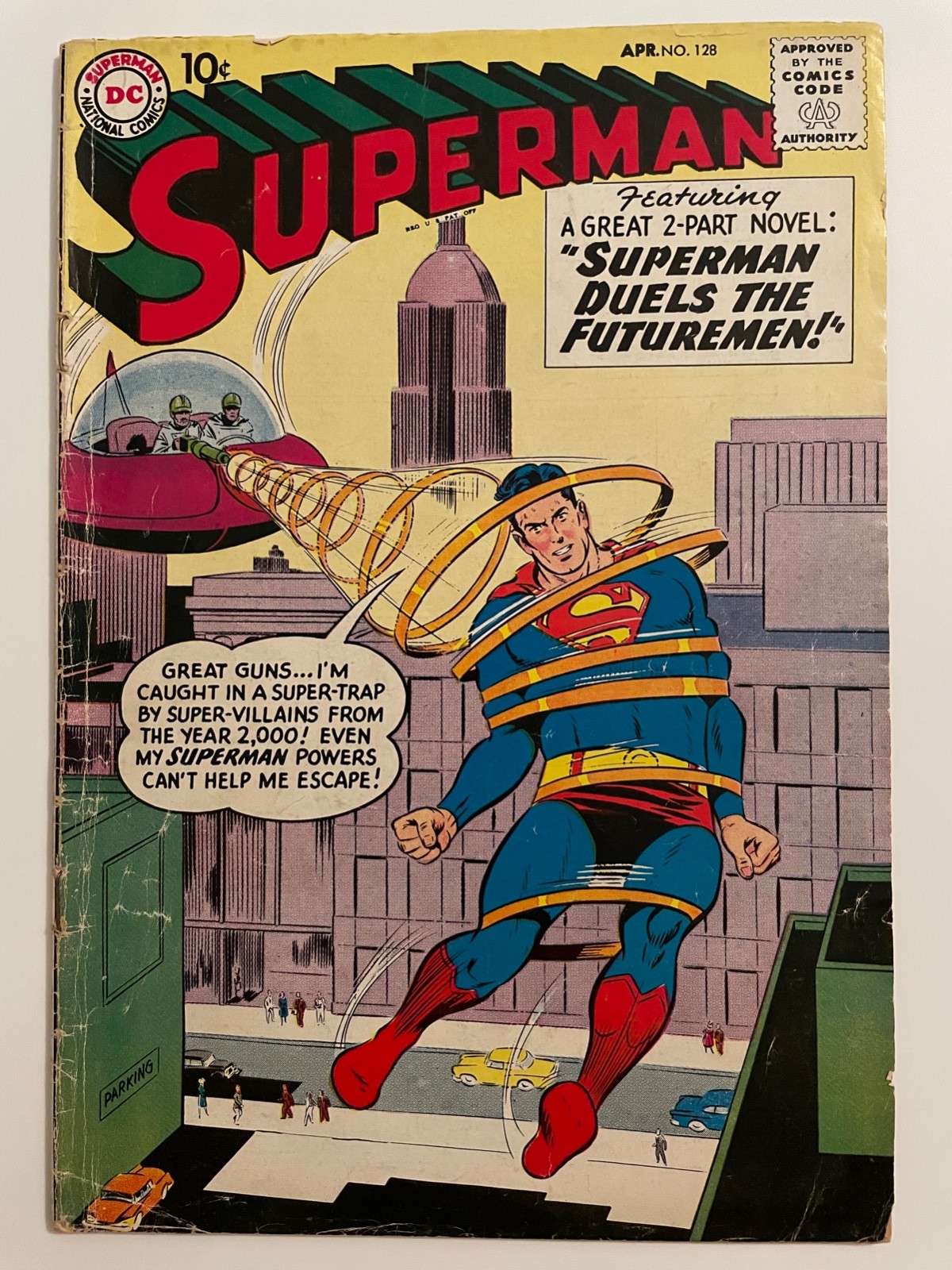 SUPERMAN # 128 (1959) early SILVER AGE comic - est 3.0 (G/VG) or higher