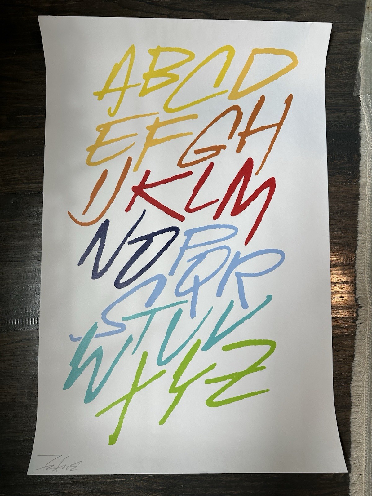 2001 FUTURA 2000 x MoWax Alphabet Print Signed Graffiti Art Seen Kaws Haring 2001 FUTURA 2000 x MoWax Alphabet Print Signed Graffiti Art Seen Kaws Haring