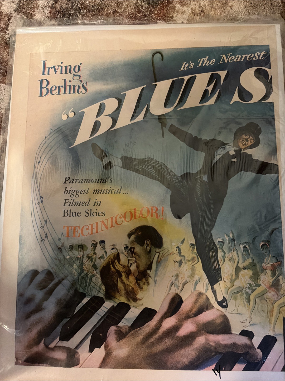 Vintage 1946 BLUE SKIES 2-Page Magazine Movie Print Ad Bing CROSBY Fred ASTAIRE Vintage 1946 BLUE SKIES 2-Page Magazine Movie Print Ad Bing CROSBY Fred ASTAIRE