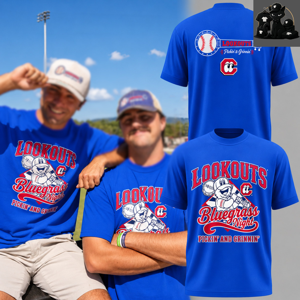 2026 Chattanooga Loo.kouts Bluegrass Night Pickin\' and Grinnin\' Graphic T-Shirt 2026 Chattanooga Loo.kouts Bluegrass Night Pickin\' and Grinnin\' Graphic T-Shirt