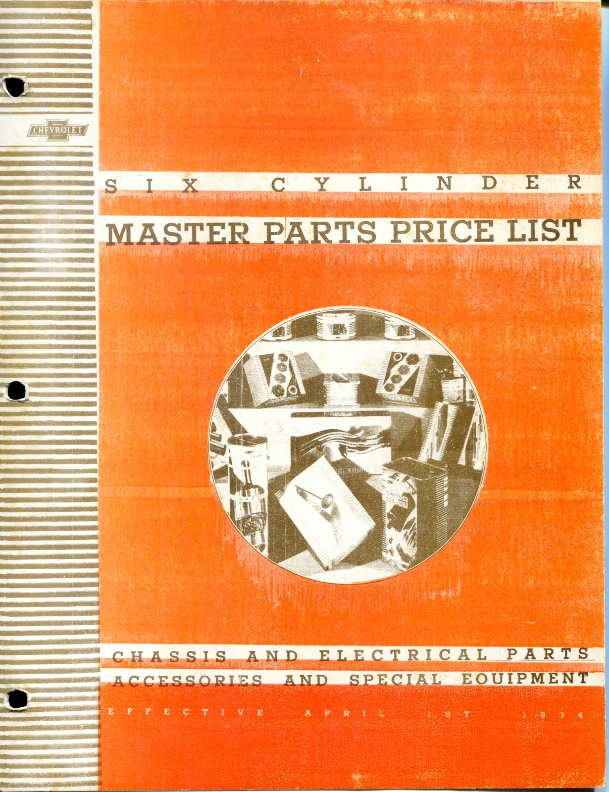 Chevrolet Master Parts Price List 1929-1934 Chevrolet Master Parts Price List 1929-1934