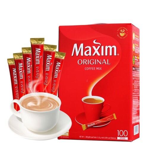 Maxim Original  Korean Coffee Mix Instant 100 stick 맥심 오리지날  커피 100 개 韩国咖啡