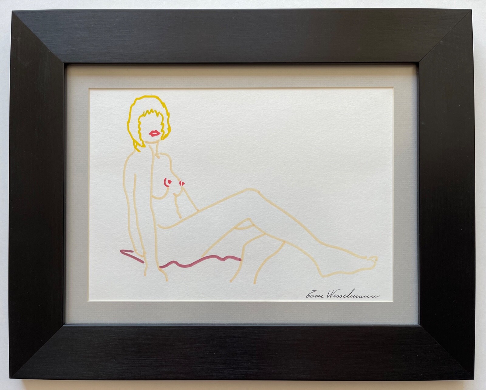 TOM WESSELMANN RECLINING NUDE DRAWING TOM WESSELMANN RECLINING NUDE DRAWING