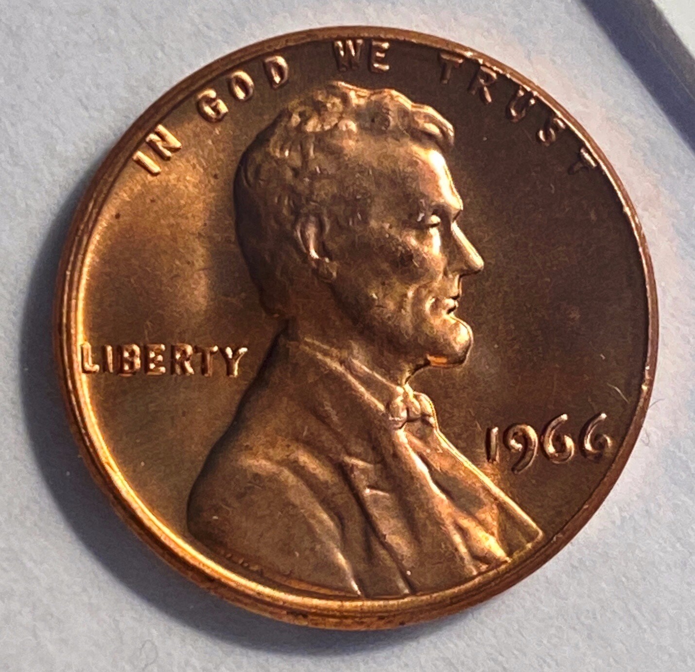 1966 - BU / UNC Lincoln Memorial Cent from Original Bank Wrap Roll (OBW) 1966 - BU / UNC Lincoln Memorial Cent from Original Bank Wrap Roll (OBW)