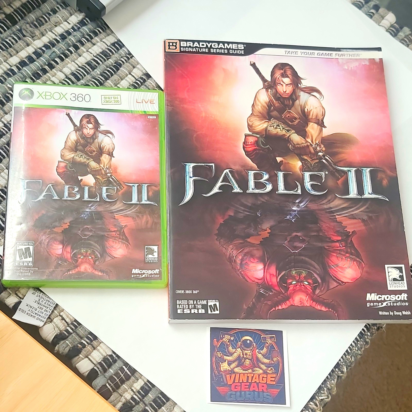 Authentic Fable II Xbox 360 NTSC-U/C CIB W/Strategy Guide No Poster Great Shape Authentic Fable II Xbox 360 NTSC-U/C CIB W/Strategy Guide No Poster Great Shape