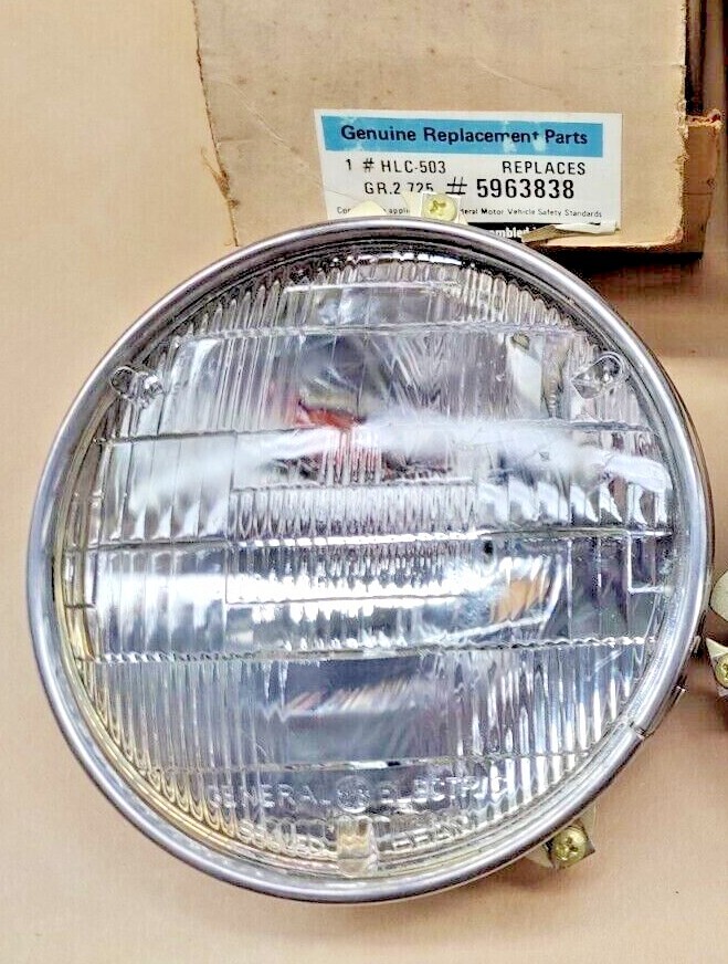 1969-75 Buick, Chevy, Oldsmobile sealed beam headlamp replaces GM #: 5963838