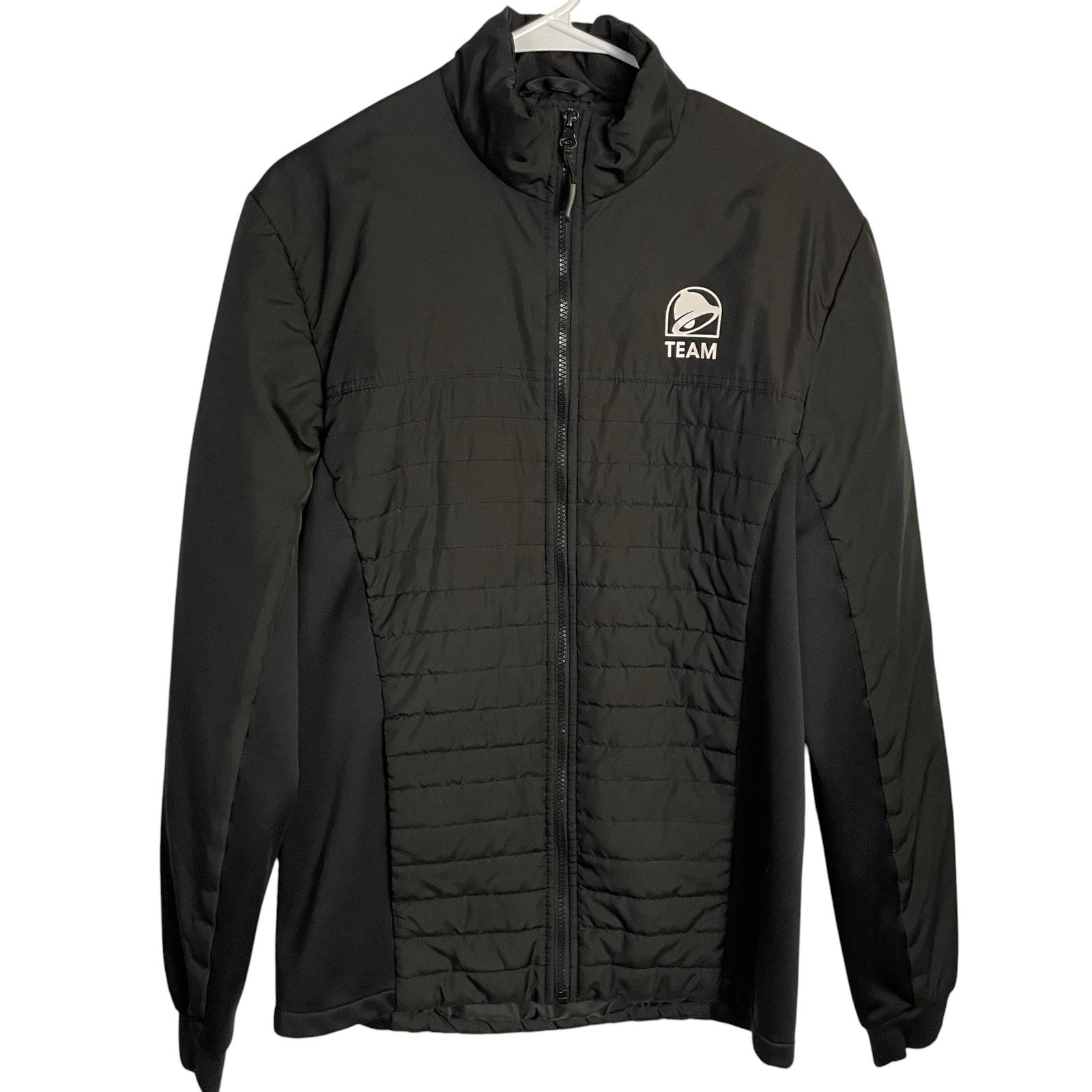 Taco Bell Team Unisex Puffer Jacket Size S Black Full Zip Employee Uniform Taco Bell Team Unisex Puffer Jacket Size S Black Full Zip Employee Uniform