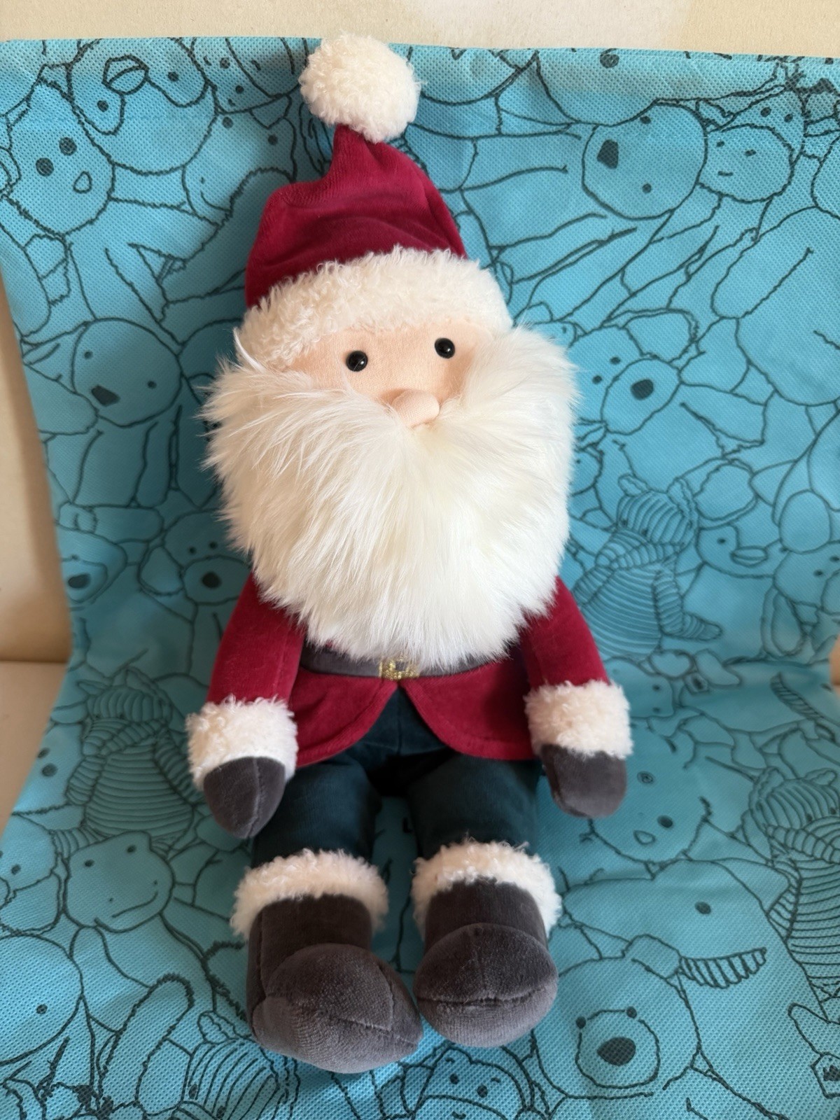 Jellycat Jolly Santa Original 13 Inches New with Dust Bag RETIRED