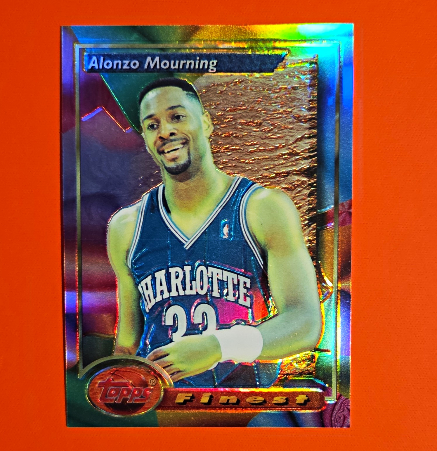 Topps Finest 1993-94 Finest Moments Alonzo Mourning #201 Hornets Basketball Topps Finest 1993-94 Finest Moments Alonzo Mourning #201 Hornets Basketball