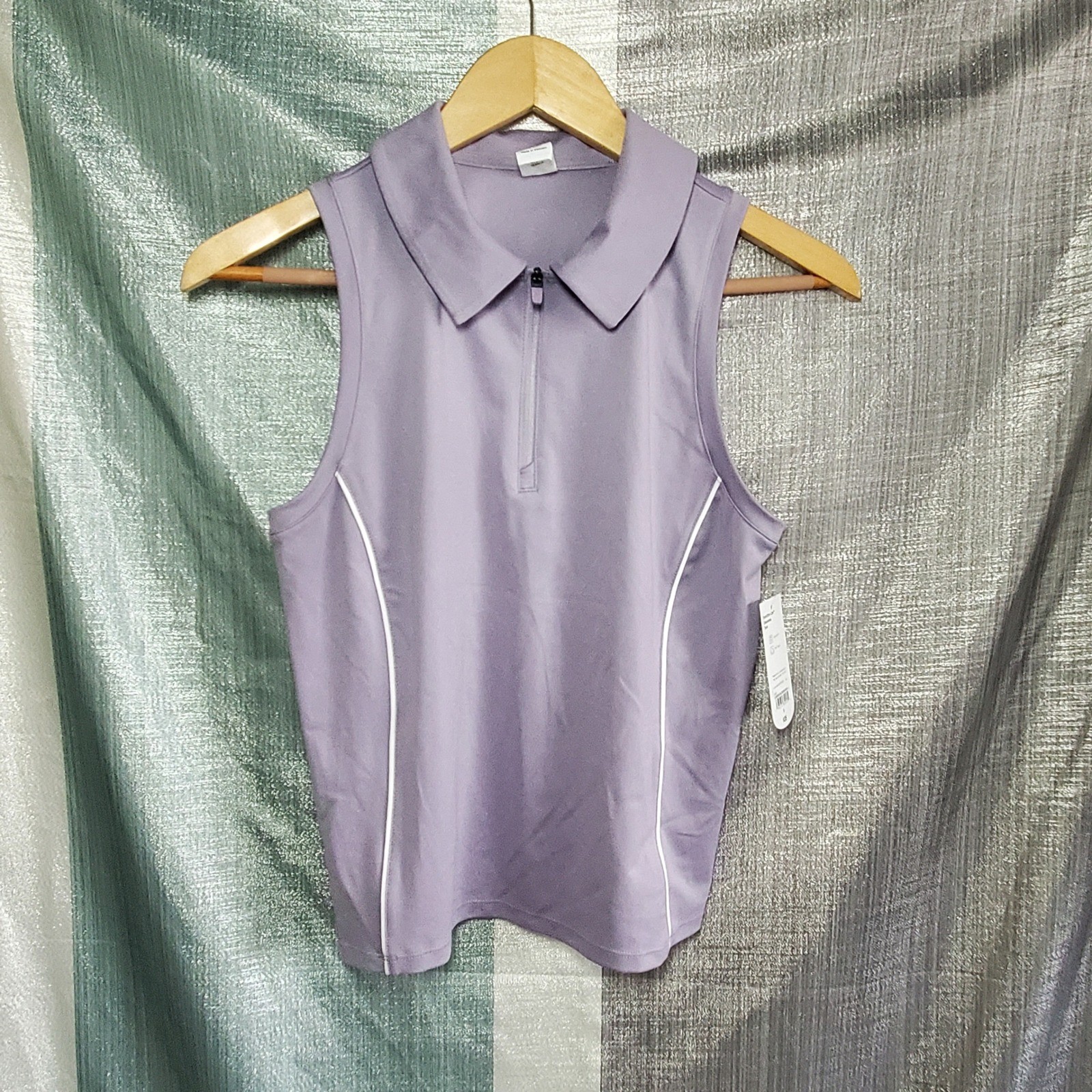 Xersion EverUltra-Lite Sleeveless Tank Lavender Blossom Quarter Zip Polo Small