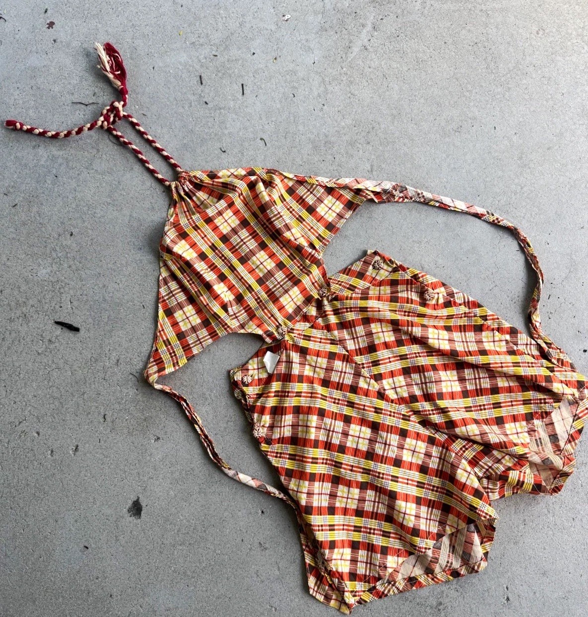 1940s Vintage Deadstock Fall Plaid Playsuit 1940s Vintage Deadstock Fall Plaid Playsuit