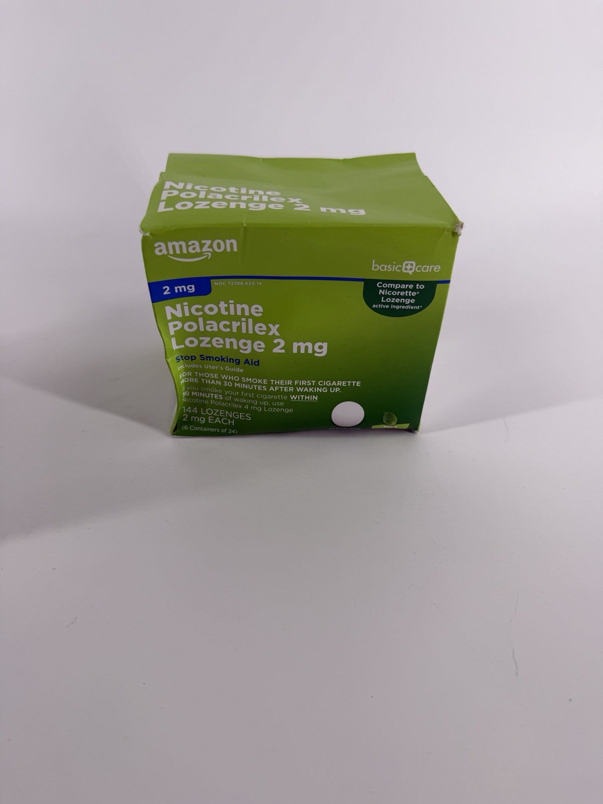 Amazon Basic Care Nicotine Polacrilex Lozenge 2 mg (nicotine) 144ct Mint BB 1/27
