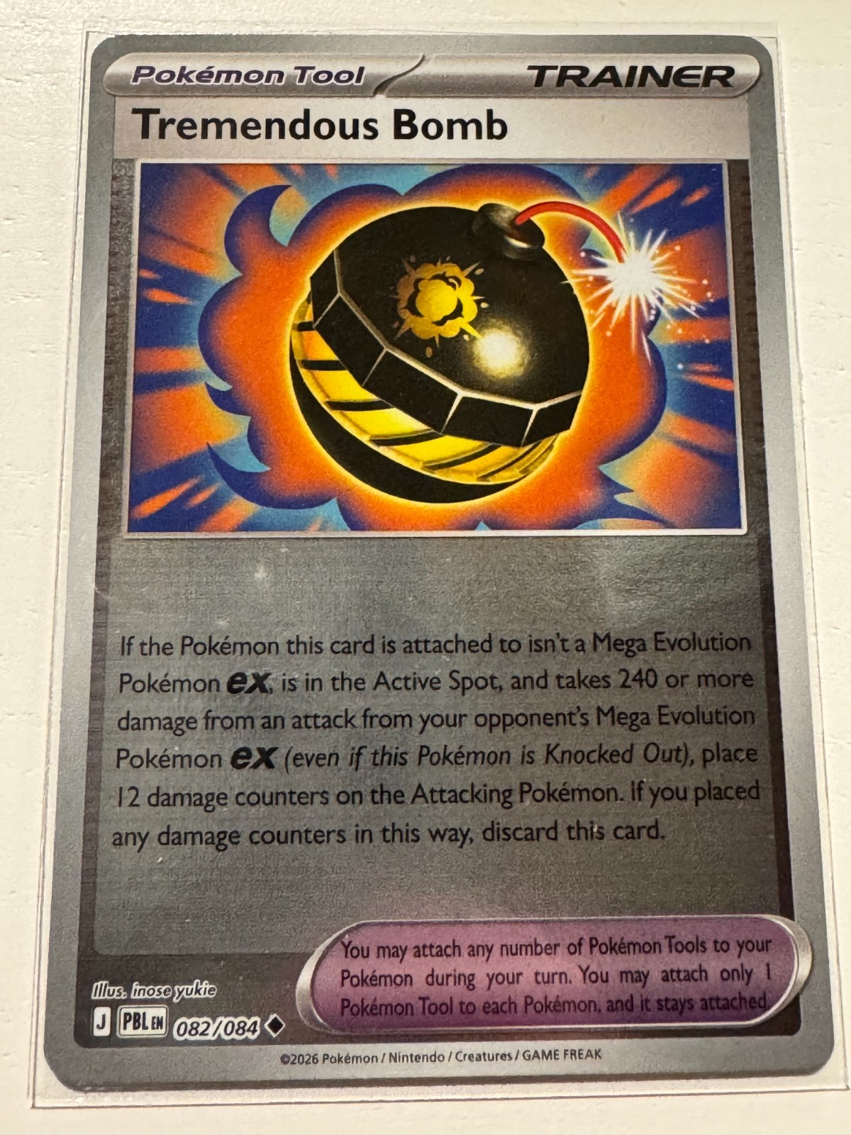 Tremendous Bomb 082/084 Reverse Holo Pokémon TCG Pitch Black English NM