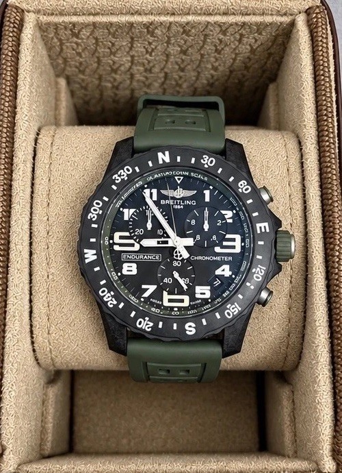 2026 Breitling Endurance Pro Chronograph 44mm Black Dial Green - B&P UNWORN