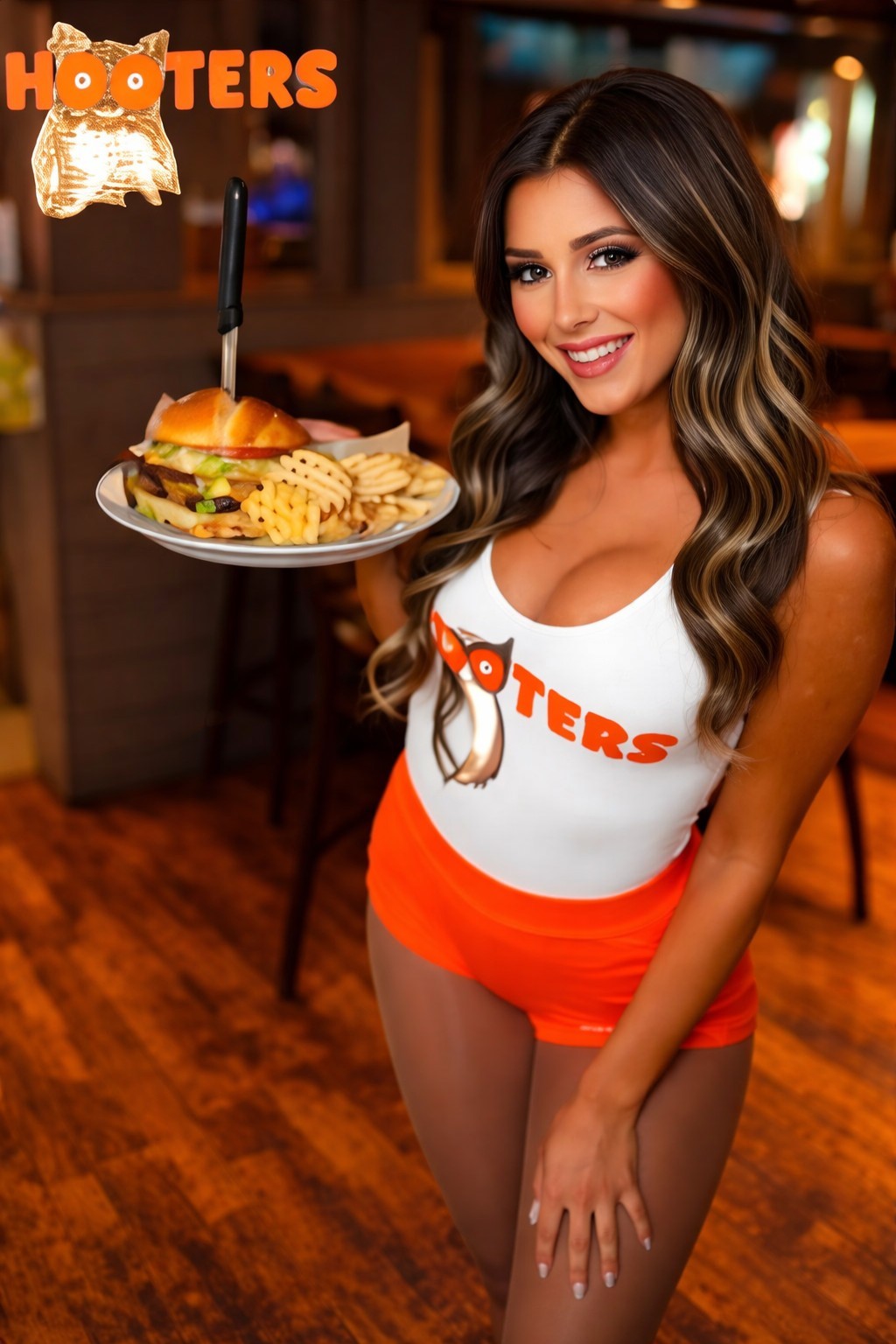 1990s Early 2000s Hooters Girl Uniform Restaurant Ad Retro Fridge Magnet 2x3 1990s Early 2000s Hooters Girl Uniform Restaurant Ad Retro Fridge Magnet 2x3