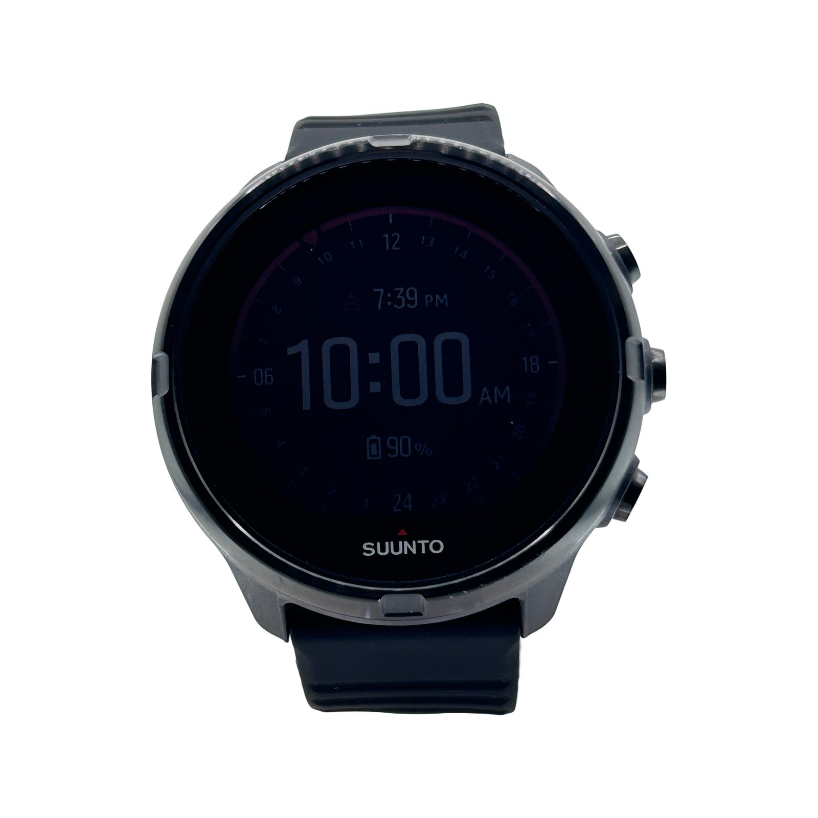 Suunto 9 Gen 1 50mm GPS Multisport Running Watch Black with Black Silicone Band